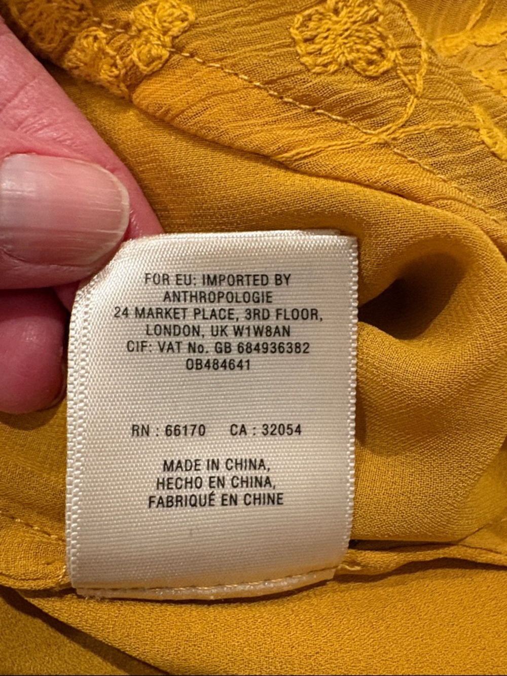 Maeve Anthropologie Mustard Embroidered Lace-Up Sleeveless Top Boho Size 4 - Picture 10 of 16
